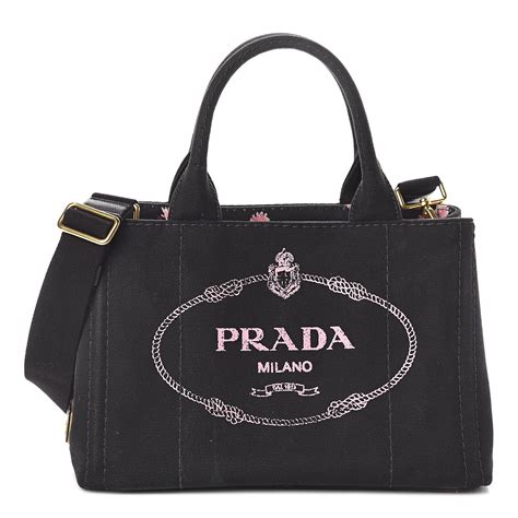 prada small canapa tote bag|Prada nylon shopper tote.